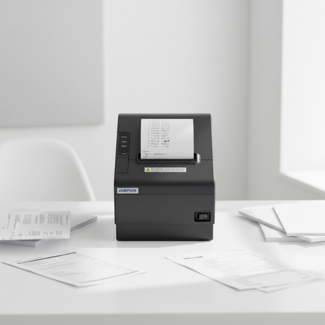 80mm Thermal Receipt Printer POS and Barcode Shipping Label Printer with USB and LAN Interface in Stock