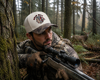 Casquette Trucker Unisexe Structurée à 5 Panneaux avec Logo Personnalisé, Visière Courbée, Fermeture à Boucle, 100% Coton Sergé, Idéale pour la Chasse et les Activités de Plein Air