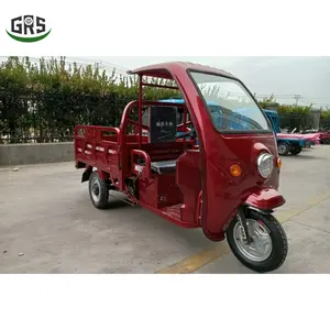 Factory 3 Wheeler E-loader Semi-closed Pick Up Goods Electric Rickshaw Adult Passenger Tricycle China Customized GRS 1000W Motor