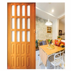 Puerta plegable de vidrio y PVC <span class=keywords><strong>para</strong></span> el hogar, portón de plástico, plegable, <span class=keywords><strong>laminado</strong></span>, Chino - Product Image 5