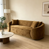 Ensemble de canapés d'angle en velours de style minimaliste européen pour salon et mobilier de maison