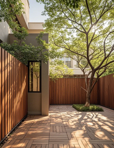 Hiện đại trang trí an toàn gỗ màu kim loại louver nhôm bán riêng tư hàng rào hàng rào Patio - Product Image 4