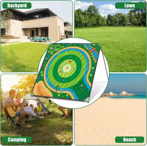 <span class=keywords><strong>Jeu</strong></span> de golf pour enfants HYES en plastique, tapis de <span class=keywords><strong>jeu</strong></span> collant portable 71 x 71 pouces, pratique en intérieur et en extérieur, <span class=keywords><strong>jeu</strong></span> familial amusant pour la cour - Product Image 4