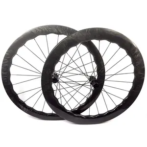 Cuộc đua xe đạp Carbon bánh xe TORAY Carbon wheelset 700C đường đĩa sỏi Xe Đạp Bánh Xe móc Tubeless