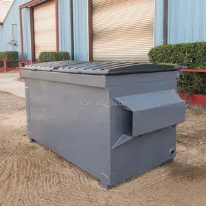 3 Cbm Dumpster Met Deksels En Wielen Stalen Afvalcontainers Overslaan Roll On Roll Off Container