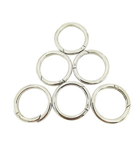 Heavy Duty Metal <strong>Spring</strong> Key Ring <strong>Spring</strong> <strong>Clip</strong> Round Carabiner Trigger <strong>Spring</strong> Keyring <strong>Snap</strong> Hook <strong>Clip</strong> - Product Image 2