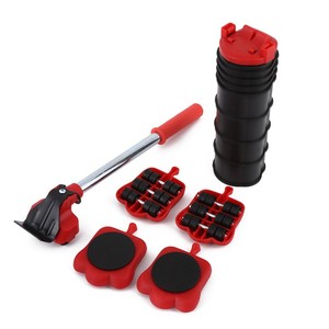 Juego de Herramientas para Mudanza y Transporte de Muebles al por Mayor: 4 Rodillos para Mover + 1 Barra con Ruedas, Elevador de Carga Pesada - Product Image 2