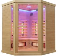 Kamar Sauna Mewah Portabel Merah Cedar/Hemlock Kayu dengan Tabung Pemanas Sauna Inframerah Keramik