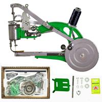 Machine à coudre artisanale noire pour cuir de chaussures, manivelle manuelle, réparation, double fil coton et nylon, accessoire de couture