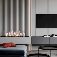 Panneau mural en WPC rainuré solide de 130 mm, design bois, imperméable, pour décoration intérieure moderne