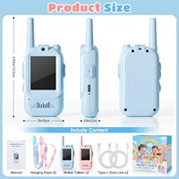 Caméra talkie-walkie pour enfants de 2 pouces, pour les enfants de 4 à 12 ans, jouet interactif parent-enfant, portée de 1,5 km, talkie-walkies vidéo pour enfants