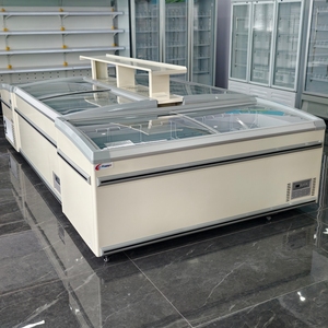 Congélateur coffre vitré pour supermarché, réfrigérateur îlot, réfrigérateurs compacts, équipement <span class=keywords><strong>de</strong></span> réfrigération commercial - Product Image 1
