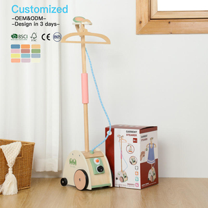 EDULAND OEM ODM <span class=keywords><strong>Maison</strong></span> de jeu en bois Montessori pour enfants, <span class=keywords><strong>machine</strong></span> à repasser suspendue de simulation, jouets éducatifs de jeu d'imitation, cadeaux pour enfants - Product Image 5