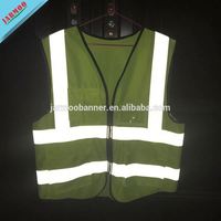Gilet de sécurité réfléchissant vert fluorescent haute visibilité imprimé sur mesure pour événements et activités promotionnelles avec logo personnalisé