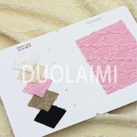 Nouveau tissu brodé tridimensionnel à motif diamant, tissu tricoté texturé, vêtements pour femmes, textiles de maison, 100% polyester