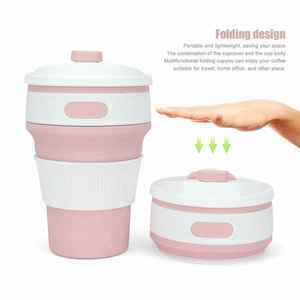 Gobelet à café pliable en silicone de qualité alimentaire, grande capacité, anti-fuite, design sportif portable - Product Image 3