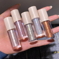 Fard à paupières liquide scintillant en gros sous marque privée, effet diamant irisé, maquillage longue tenue et anti-bavures, cosmétiques en vrac