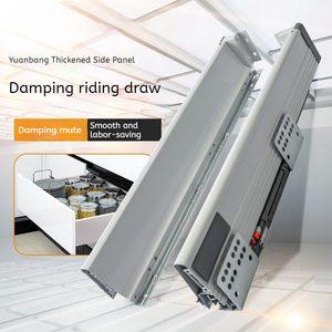 Hidden trượt ngăn kéo Ba kéo Đầy đủ đệm damped theo dõi kim loại bên tấm kim loại hộp trượt - Product Image 1