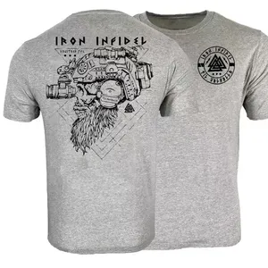 Maglietta American Beard Warrior Tactical Skull T-shirt Nuova maglietta da uomo casual in cotone 100% a maniche corte con scollo a O - Product Image 4