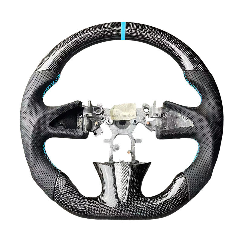 หนัง + หวีน้ำผึ้งคาร์บอนไฟเบอร์ + เย็บลายสีน้ำเงิน