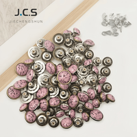 Boutons en alliage de zinc rose turquoise, 3 tailles, rivets, anneaux, clous, perles pour jeans, articles en cuir, sacs à main, vêtements, produits de bricolage