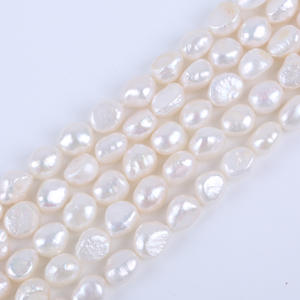 สร้อยคอมุกน้ำจืดสองด้าน จูจี้ ขนาด 9-10 มม. ลูกปัดกึ่งสำเร็จรูปสำหรับทำเครื่องประดับ DIY ขายส่ง - Product Image 4