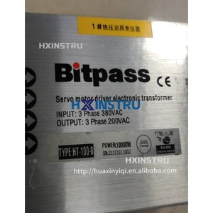 หม้อแปลงไฟฟ้าอิเล็กทรอนิกส์ Servo ยี่ห้อ Bitpass รุ่น HT-100-B มือสอง 1 ชิ้น 3 เฟส 380v รับประกัน 1 เดือน ใช้ได้ทั่วไป สภาพ 80% สอบถามราคา H - Product Image 2