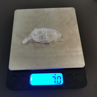 Leurre de pêche artificiel transparent en plastique non peint, 10g 7.7cm ou 7g 6cm, pour lancer longue distance, accessoires de pêche