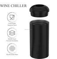 Refroidisseur de vin isotherme portable à double paroi en acier inoxydable Logo personnalisé Party Favors Refroidisseur de bouteilles de vin Coffret cadeau pour champagne