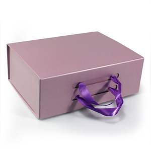 Grande boîte de papier pliante magnétique de luxe avec logo personnalisé éponge boîte cadeau pliable en carton rigide de conception de luxe pour robe de mariée - Product Image 3