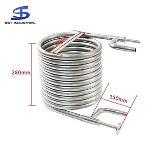 ราคาขายส่ง ชิ้นส่วนทำความเย็นแบบเปลี่ยนความร้อน ท่อคอยล์สแตนเลสและเปลือกสแตนเลสแบบกำหนดเอง คอยล์สแตนเลส - Product Image 6