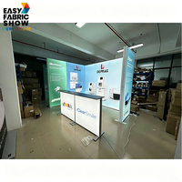 Boîte à lumière SEG en L professionnelle pour présentoir de marque, double face, lumineuse, pour stand d'angle de magasin pop-up