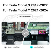 BaoShang 15.6 ''écran co-pilote écran de divertissement de voiture pour Tesla modèle 3/Y 2019-2022 Android 10 IPS DSP 2.5D vidéo de voiture