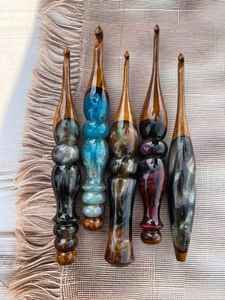 Juego de agujas de ganchillo de resina y madera, ligeras, duraderas, de superficie lisa, ideales para tejer a ganchillo, manualidades con hilo y hechas a mano - Product Image 5