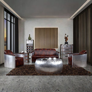 Ghế thư giãn kiểu nhà xưởng công nghiệp, phong cách retro, kiểu phi công, ghế sofa phòng khách bằng da cổ điển, ghế phi công - Product Image 2