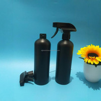 En stock – Flacon pulvérisateur à gâchette vide en PEHD noir, 300 ml, 500 ml, 10 oz, 16 oz, pour nettoyant plastique et savon liquide rechargeable