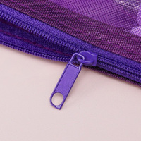 Étui à crayons en maille miniature personnalisé avec logo et couleur, pour les fournitures scolaires des étudiants, avec fermeture éclair et rangement transparent
