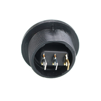 Interruptor de Botón Redondo Iluminado LED de 12V para Encendido/Apagado en el Tablero de Instrumentos de Automóviles y Camionetas