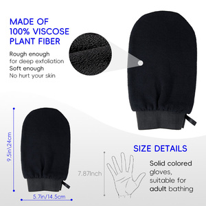 ถุงมือมาร์การอนสี Kessa เป็นมิตรกับสิ่งแวดล้อมย่อยสลายได้ทางชีวภาพถุงมืออาบน้ำถุงมือขัดผิวทำจากเส้นใยวิสคอสธรรมชาติสำหรับร่างกาย - Product Image 4