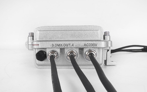 Divisor DMX para exteriores, de 4 vías amplificador de señal, distribuidor de señal de luz de escenario, Powercon a través de tamaño <span class=keywords><strong>Mini</strong></span> - Product Image 2