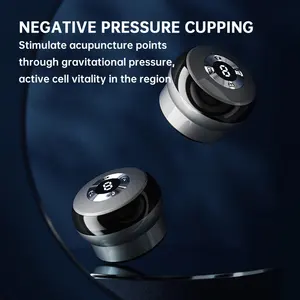 Có Thể Sạc Lại Có Thể Điều Chỉnh Sưởi Ấm Nhiệt Cupping Massager Điện Cupping Máy Trị Liệu Với Một Nút Áp Lực Cứu Trợ