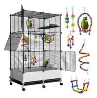 Cage à oiseaux de grande taille en métal de qualité professionnelle pour cacaouin d'Afrique, ventilation, utilisation en extérieur, cage à oiseaux de grande taille, cage à perroquet