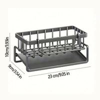 Zelfdrogende staande gootsteenrek met glanzende afwerking, modern, van carbonstaal, voor keuken en badkamer, multifunctioneel, duurzaam, ruimtebesparend