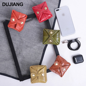 Dujiang Genuine Leather Coin <b>Purse</b> Compact Unisex Solid Color Wallet For Everyday Use - Product Image 2
