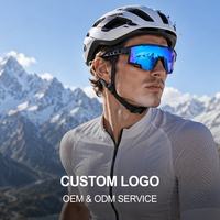Ensemble de lunettes de soleil de cyclisme UV400 avec monture TR90, verres interchangeables et étui pour la course en extérieur