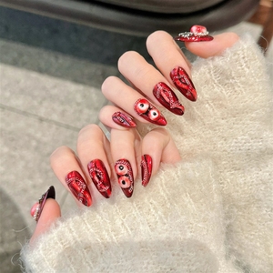 10 faux ongles artisanaux <span class=keywords><strong>pour</strong></span> <span class=keywords><strong>Halloween</strong></span>, motifs griffes de chat rose et noir, couverture complète, <span class=keywords><strong>manucure</strong></span> prête à poser <span class=keywords><strong>pour</strong></span> <span class=keywords><strong>Halloween</strong></span> - Product Image 6