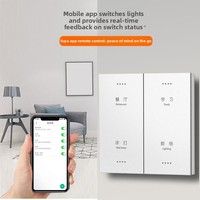 Interrupteur intelligent Tuya pour hôtel, ZigBee, commande vocale, application, interrupteur mural tactile, panneau, zéro feu, lumière