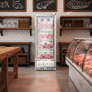 Réfrigérateur à viande sous comptoir Nuelead NE-342 à double température, haute capacité, refroidissement par air à température constante, pour affinage à sec - Product Image 1