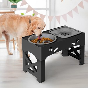 Ciotola Multifunzionale 3 in 1 in Acciaio Inox Resistente con Design a Doppia Ciotola, Mangiatoia Lenta per Cani, <span class=keywords><strong>Gatti</strong></span> e Piccoli Animali - Product Image 5