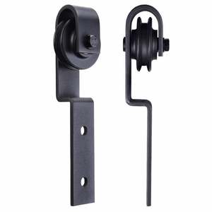 Système de quincaillerie coulissante WEKIS en acier au carbone pour portes de grange, accessoires de fixation pour portes en bois extérieures, salles de bain et hôtels - Product Image 2